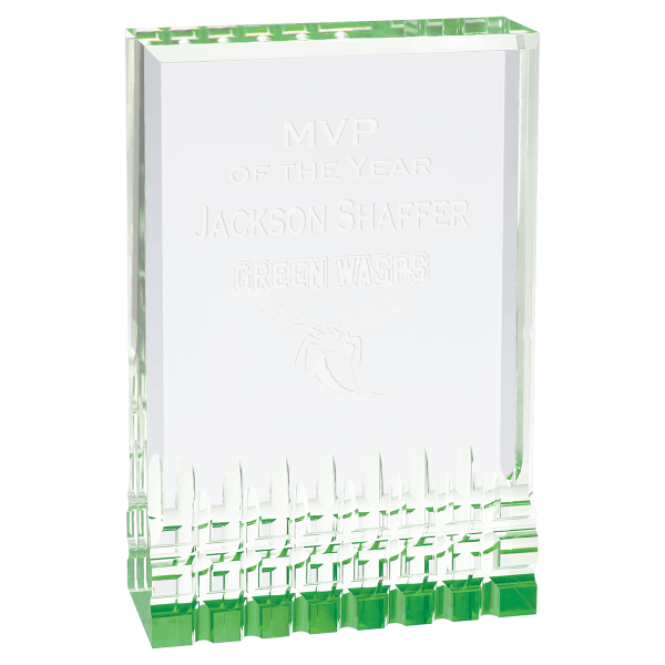 4 1/4″ x 6″ Green Mirage Acrylic