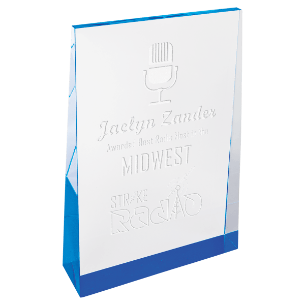 4″ x 6″ Blue Acrylic Wedge