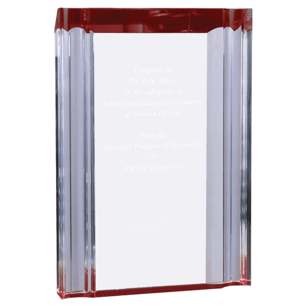 5″ x 7″ Red Channel Acrylic