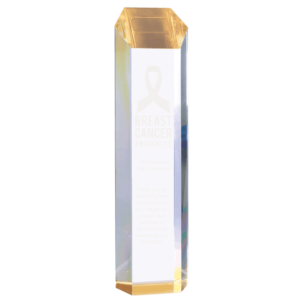 3″ x 12″ Gold Tower Acrylic