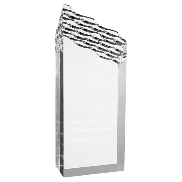 3 1/2″ x 9″ Silver Riptide Acrylic
