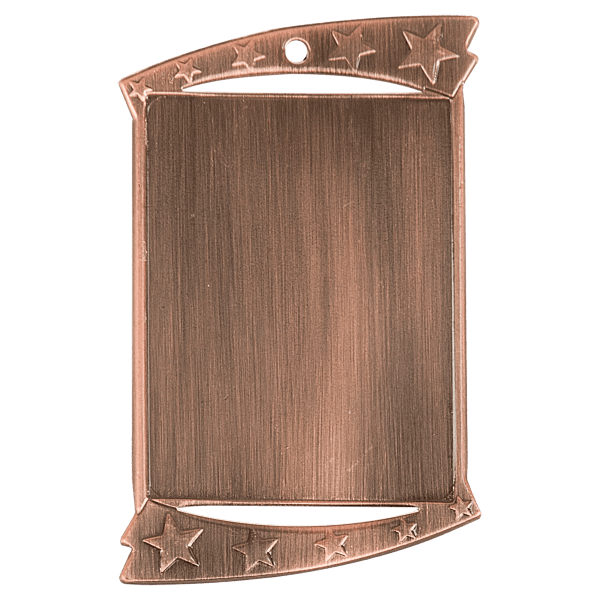 1 3/4″ x 2 3/4″ Antique Bronze Rectangular Insert Holder Medal