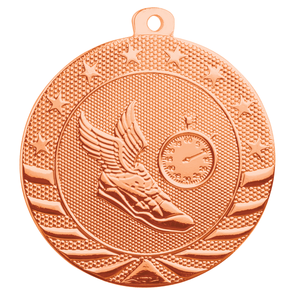 2″ Bright Bronze Track Starbrite Medal