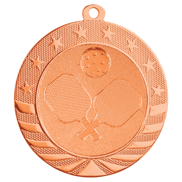 2 3/4″ Bright Bronze Pickleball Starbrite Medal