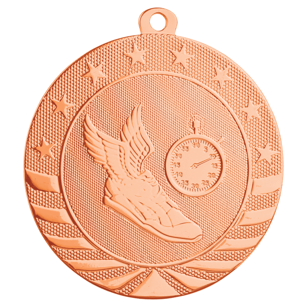 2 3/4″ Bright Bronze Track Starbrite Medal