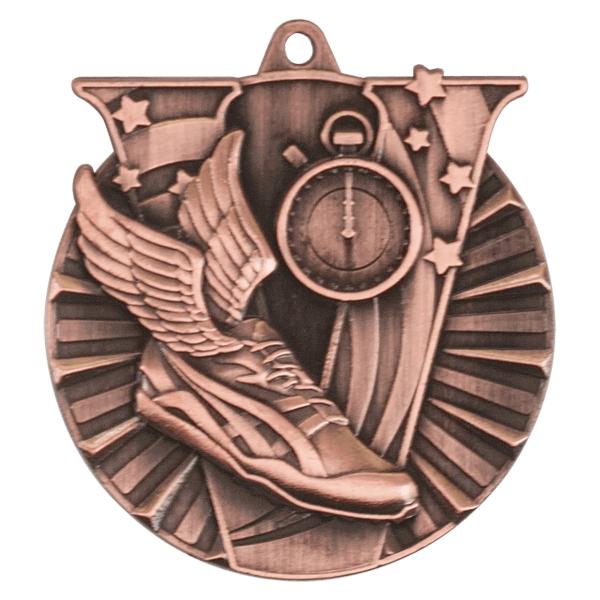 2″ Antique Bronze Track Victory Medal