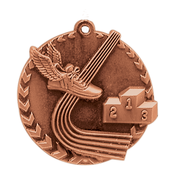 1 3/4″ Antique Bronze Track Millennium Medal
