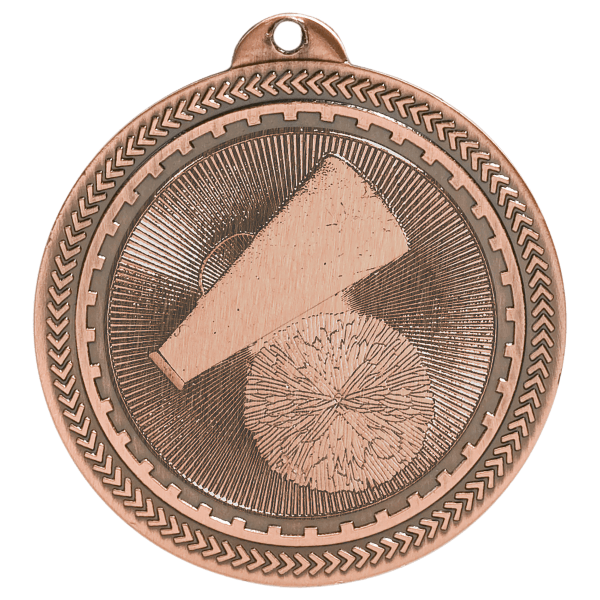 2″ Antique Bronze Cheer Laserable BriteLazer Medal
