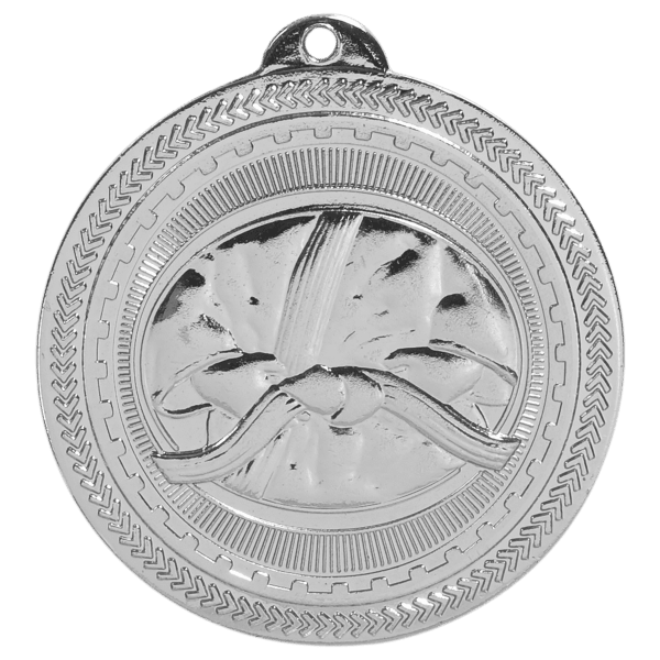 2″ Bright Silver Martial Arts Laserable BriteLazer Medal