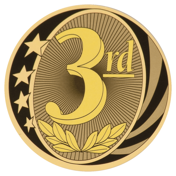 2″ MidNite Star 3rd Place Mylar Insert