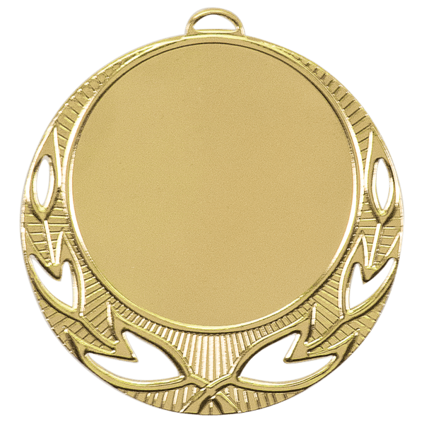 2 3/4″ Bright Gold Open Wreath 2″ Insert Holder Medal