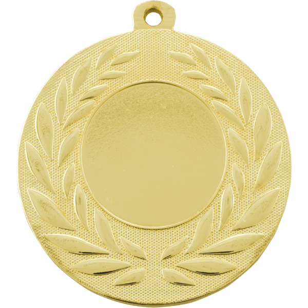 2″ Bright Gold Wreath 1″ Insert Holder Medal