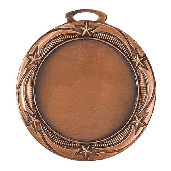 2 3/4″ Antique Bronze Star 2″ Insert Holder Medal