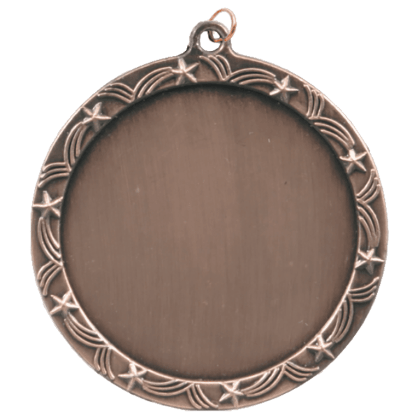 2 1/2″ Antique Bronze Stars 2″ Insert Holder Medal