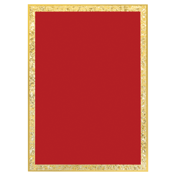 3″ x 5″ Red Brass Plated Steel Florentine Border Designer Plaque Plate