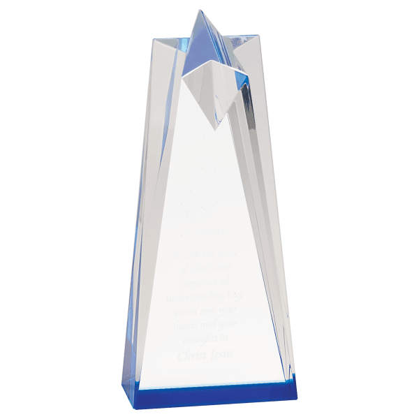 3 1/2″ x 8″ Blue Sculpted Star Acrylic