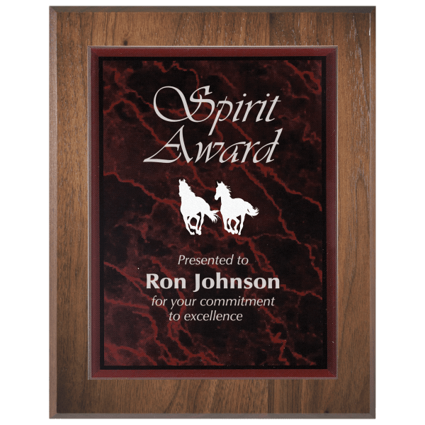 5″ x 7″ Red Marble Acrylic Plaque Plate