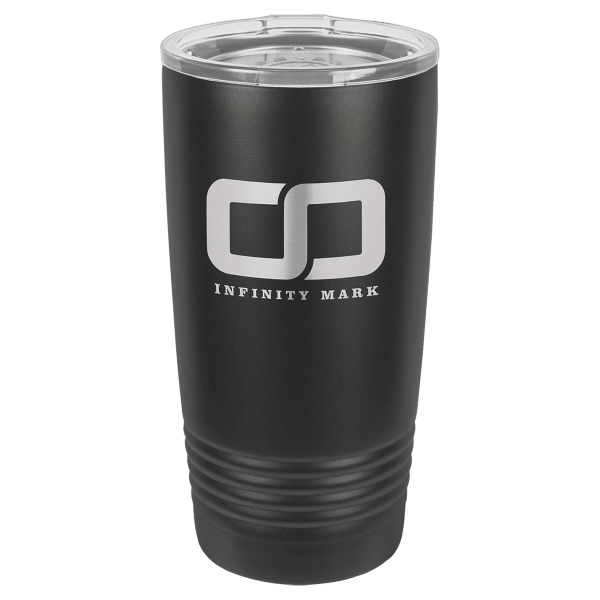 Polar Camel 20 oz. Black without Silver Ring Ringneck Tumbler with Standard Lid