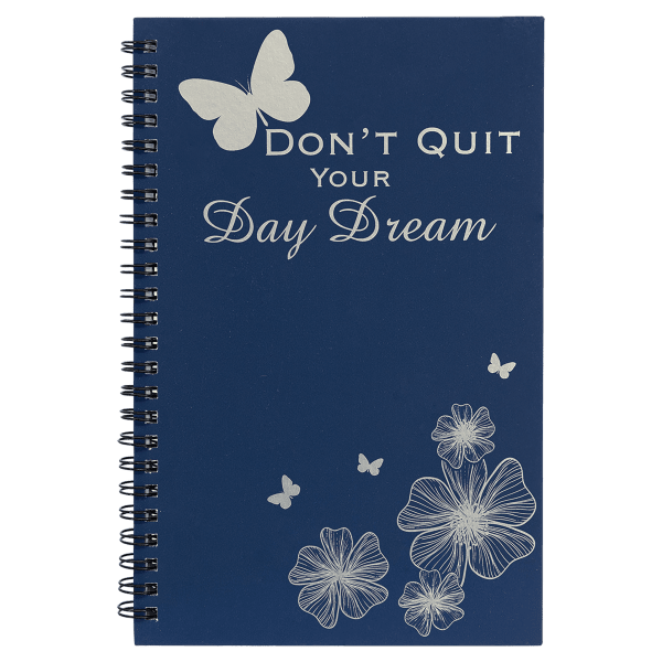 5 1/2″ x 8 1/2″ Blue Lazerburst Spiral Notebook-Lasers to Silver