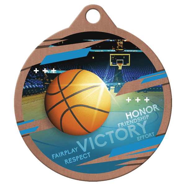 Bronze 2″ Inspire Basketball Medal