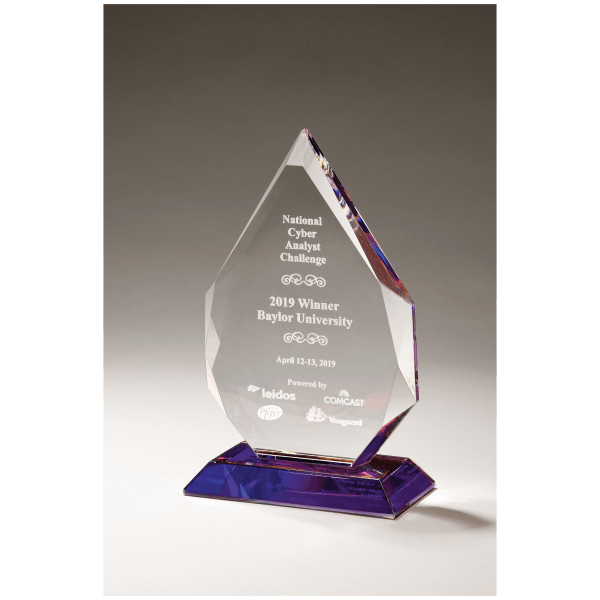 5 3/8″ x 8 7/8″ Flame Series Crystal with Prism-Effect Base
