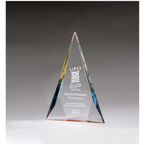 7 3/4″ x 11″ x 1 1/8″ (Tapered) Diamond Series Crystal with Prism-Effect