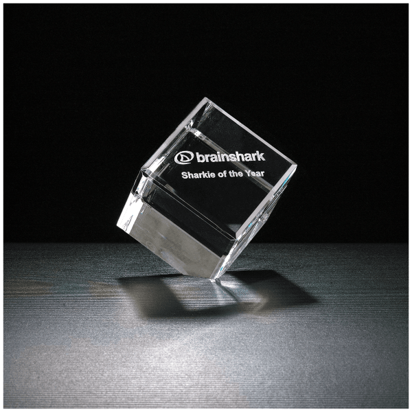 3 1/2″ Cube Series, Clipped Cube Multi-Faceted Award