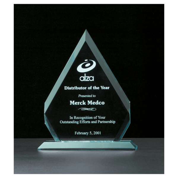 9 1/8″ x 11 1/4″ Diamond Series Jade Acrylic Award