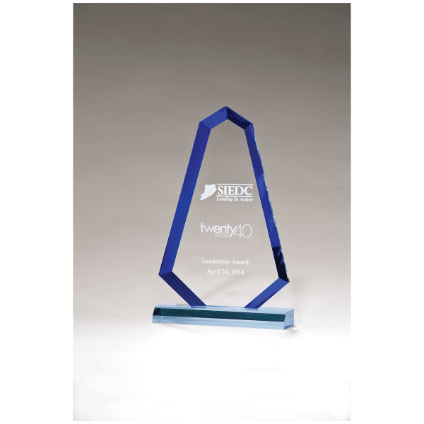 6 1/2″ x 9 3/4″ Flame Series Acrylic with Blue Accented Bevel