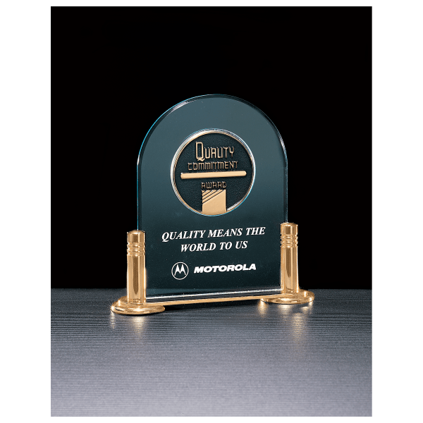 6″ x 6″ Airflyte Series Jade Acrylic with Gold-Plated Brass Base and 2 1/2″ CAM Insert