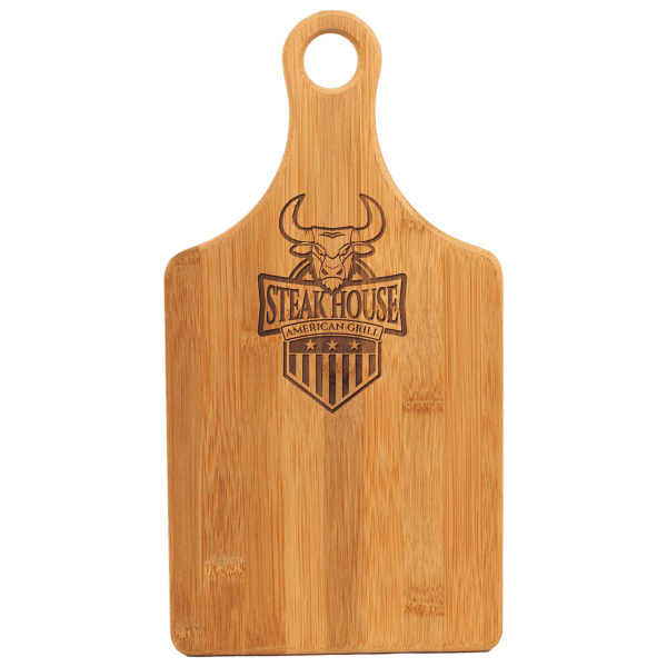 13 1/2″ x 7″ Bamboo Paddle Shape Cutting Board