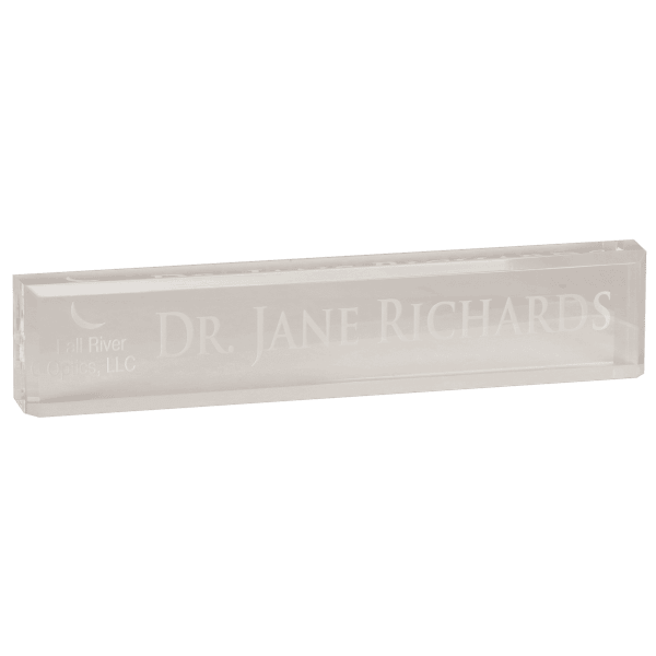 8″ x 2″ Clear Acrylic Desk Wedge