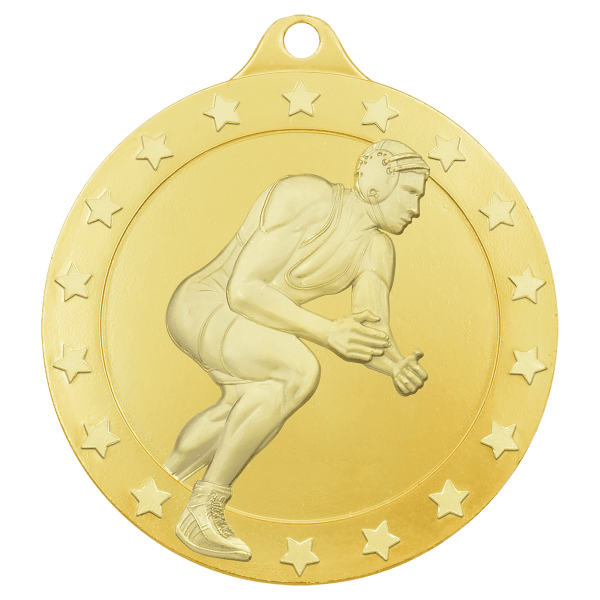 Gold 2″ Radiance Male Wrestling Medal
