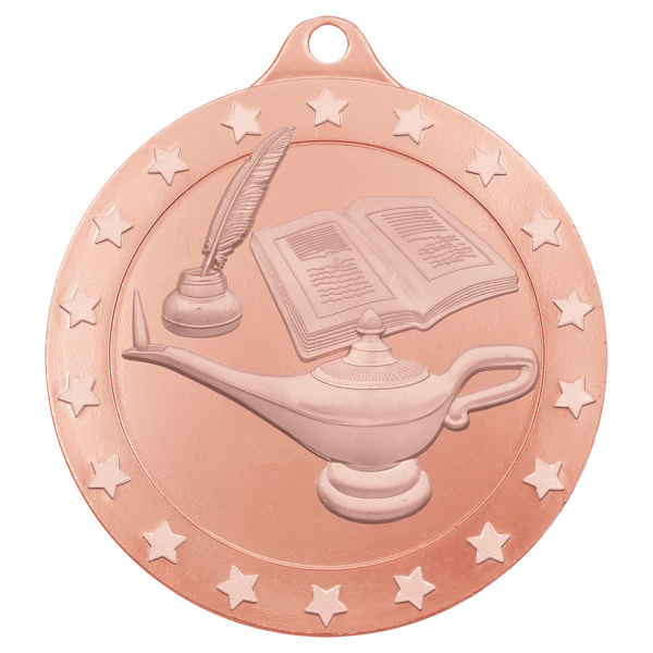 Bronze 2″ Radiance Lamp of Knowledge Medal