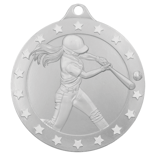 Silver 2 3/4″ Radiance Softball Medal