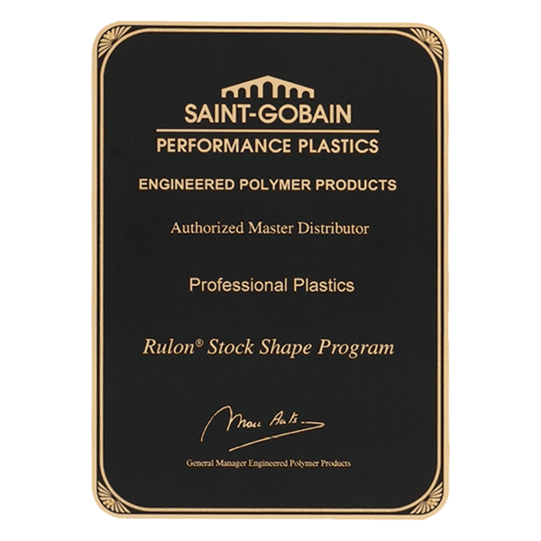 7″ x 10″ Black Laser Engravable Brass Plated Steel Plate with Sunburst Desin Rounded Corners and Gold Border
