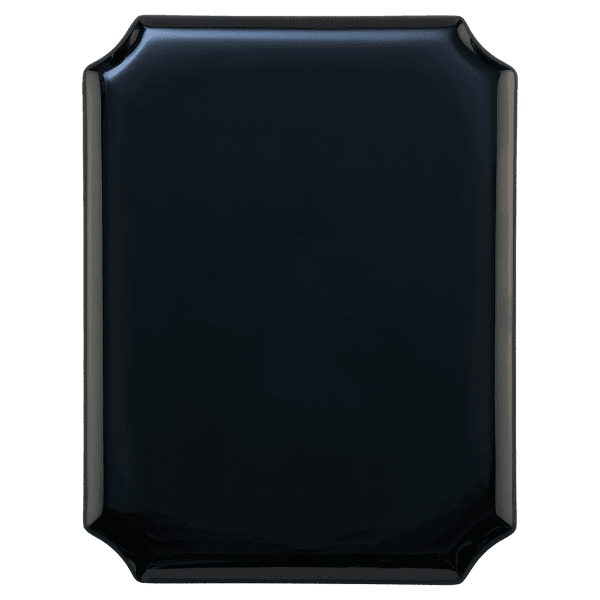 8″ x 10 1/2″ Airflyte High Gloss Black Plaque with Notched Corners