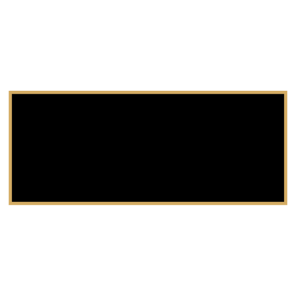 1 3/8″ x 3 1/4″ Black Laserable Brass Plaque Plate with Gold Border