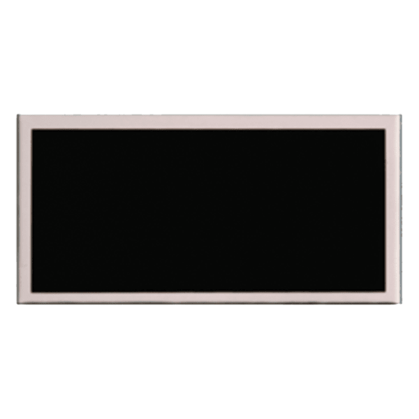 1 1/2″ x 3″ Laserable Aluminum Black Plate with Silver Border