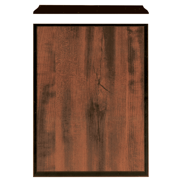 7″ x 9″ Walnut Finish Plaque with Black Edge