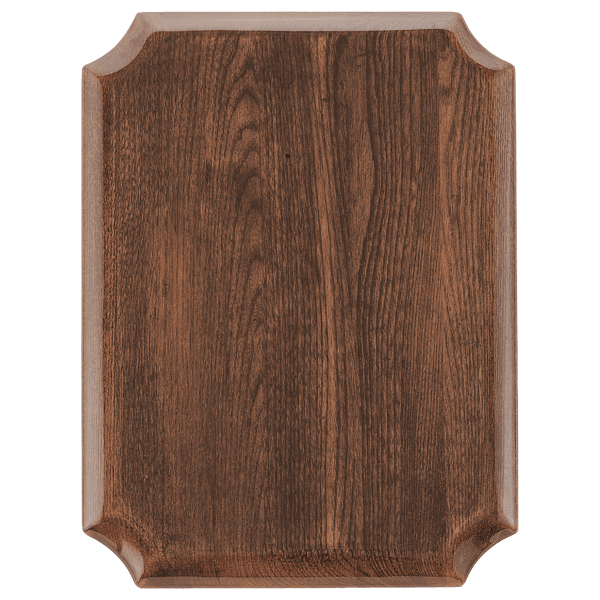 8″ x 10 1/2″ Airflyte Walnut Piano Finish Plaque with Notched Corners