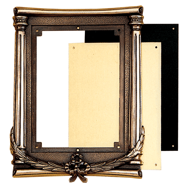 7 3/4″x 10″ Antique Bronze Column Frame Holder-Frame Only, Plates Sold Separately