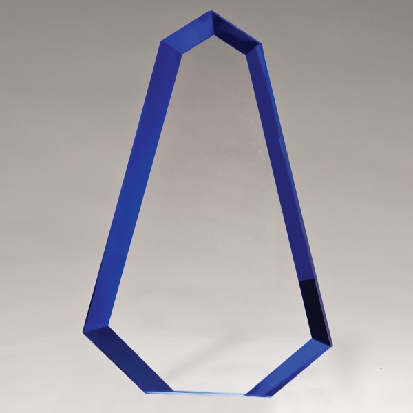 10 3/4″ Flame Series Acrylic with Blue Accented Bevel-Upright Only