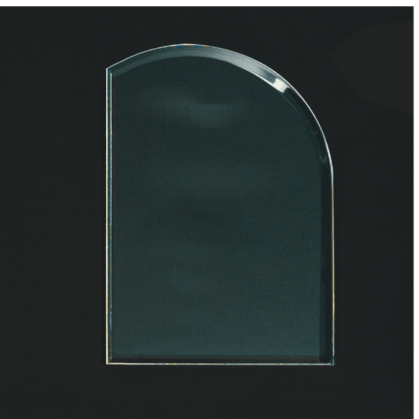 7 7/8″ Arch Series Jade Acrylic with Rosewood Piano Finish Base- Upright Only