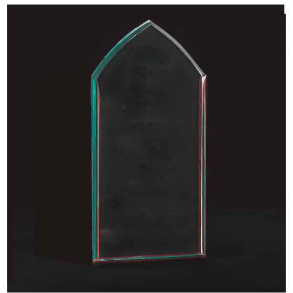 9 5/8″ Flame Jade Acrylic with Rosewood Piano Finish Base-Upright Only