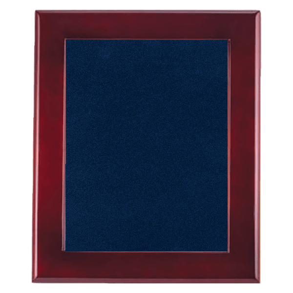 14″ x 17″ Rosewood Piano Finish Frame with Blue Velour Backing (Assembled)