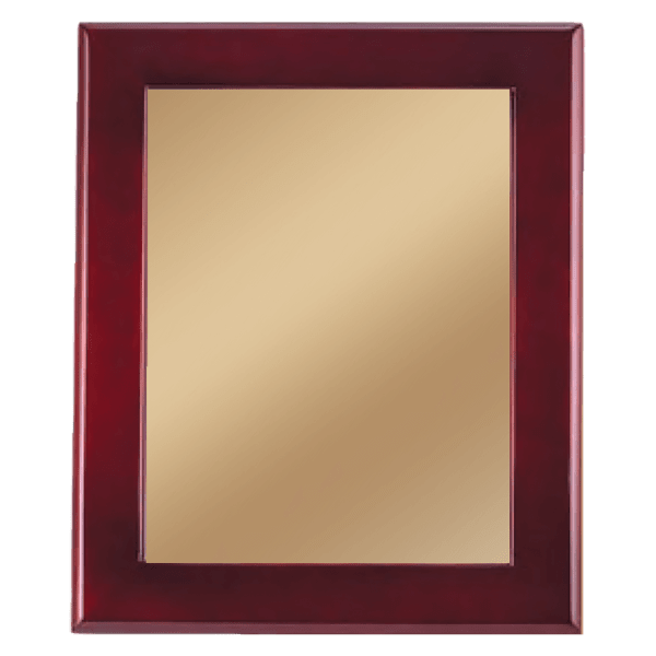 12″ x 15″ Rosewood Piano Finish Frame with Brushed Gold Metal Backing (Assembled)