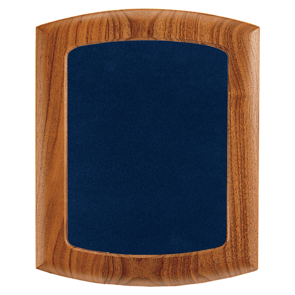14″ x 17″ American Walnut Frame with Arched Top and Bottom and Blue Velour Backing (Assembled)