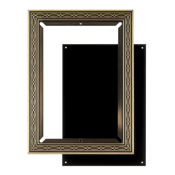 8″ x 11″ Antique Bronze Cast Metal Frame with Braided Border