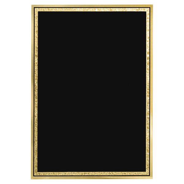 5″ x 7″ Black/Gold Brass Plated Steel Florentine Plaque Plate